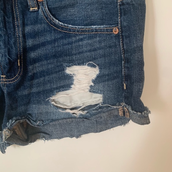 American Eagle Denim Shorts size 2 Dark Wash - Picture 4 of 9